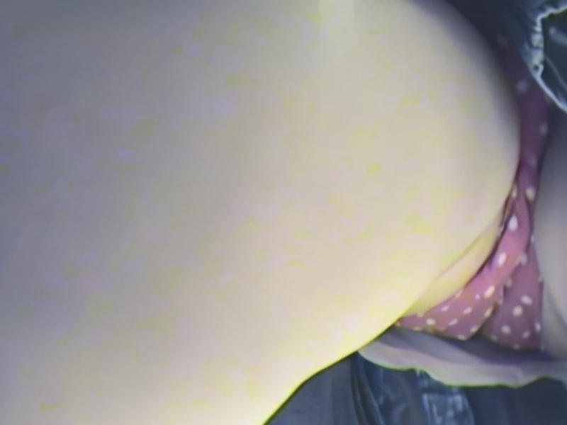 [Voyeur Video] A Perfect Example of a Upside-Down Shot of an Adorable Shop Clerk in a Flowy Skirt Wearing Cute Polka-Dot Panties