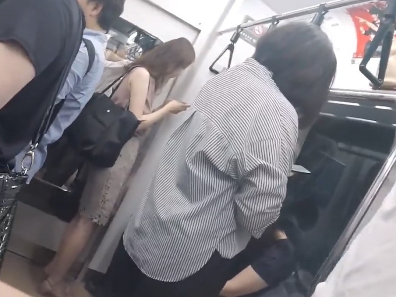 【盗撮動画】電車内パンチラ盗撮！憧れの美人お姉さんのスカートの中身が意外に幼かった件