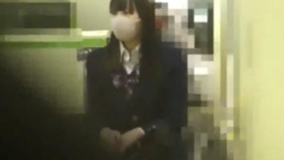 【盗撮動画】プロ痴漢師に狙われた正統派美少女JKが電車で肉棒を押しつけられるまでの一部始終