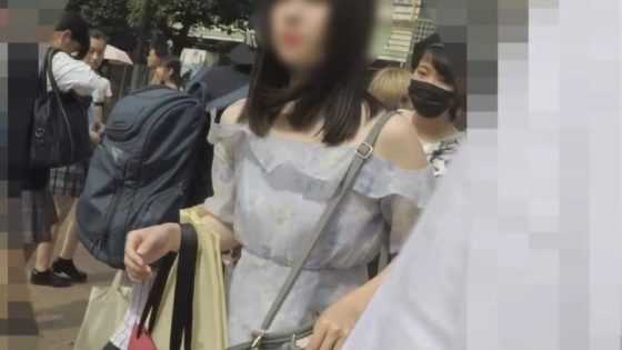 【盗撮動画】100人中一00人が「見たい！」と回答する清楚系美少女の純白パンチラ